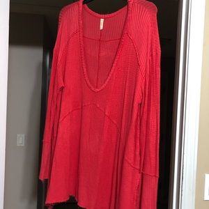 Free people waffle long sleeve shirt